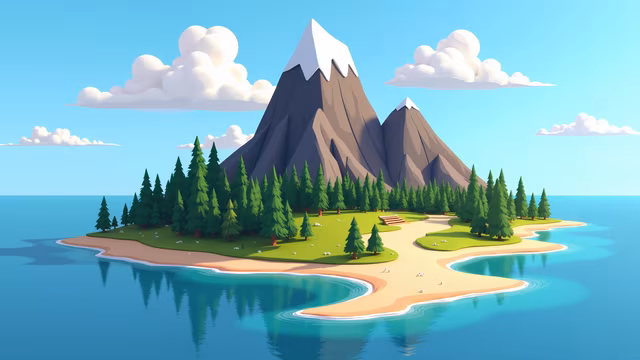 Island Paradise Illustration