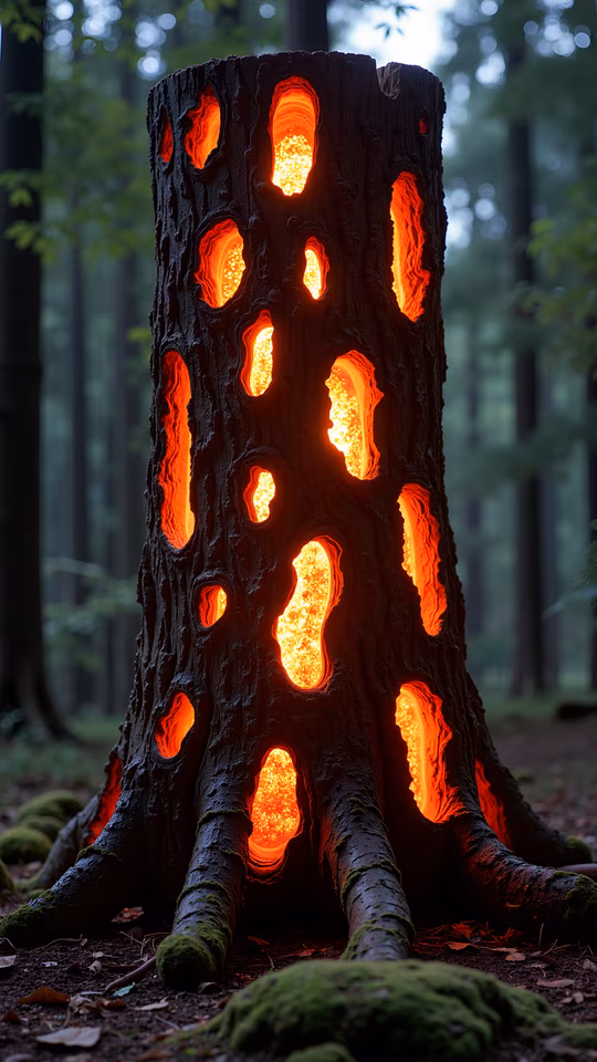 Luminous Tree Trunk