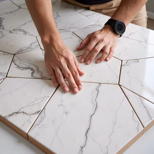 Man Arranging Tiles