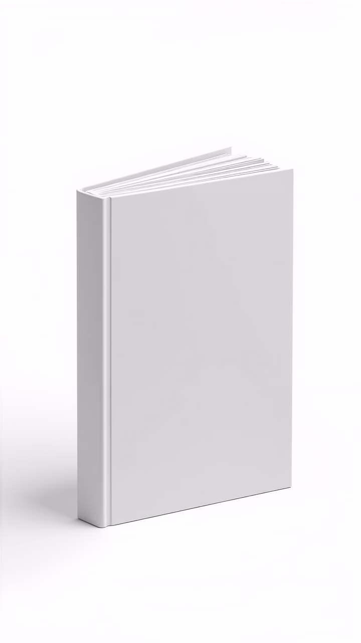 Minimalist illustration of a closed book on a white background.