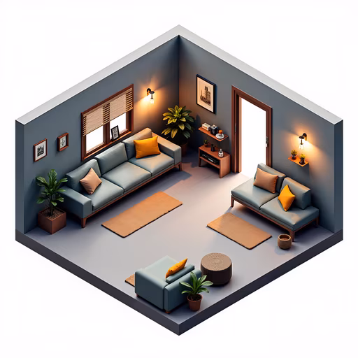 Modern Living Room Illustration