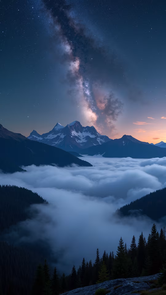 Mountain Night Sky