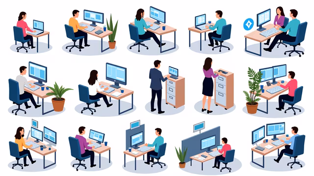 Office Workers Illustration