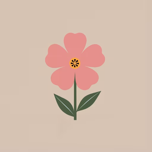 Pink Flower Illustration