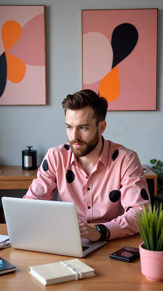 Pink Polka Dot Shirt