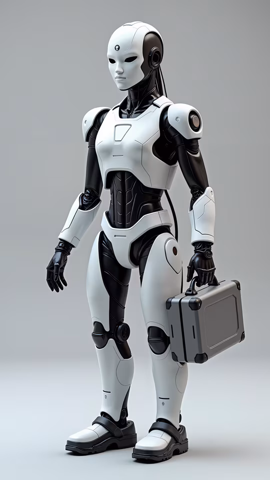 Robotic Figure with Briefcase