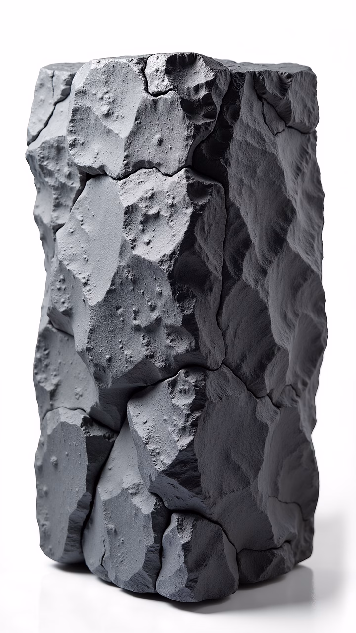 Monochrome rock formation illustration, rugged texture, natural beauty, monochromatic color palette, intricate details, powerful emotional response, quiet strength, enduring nature