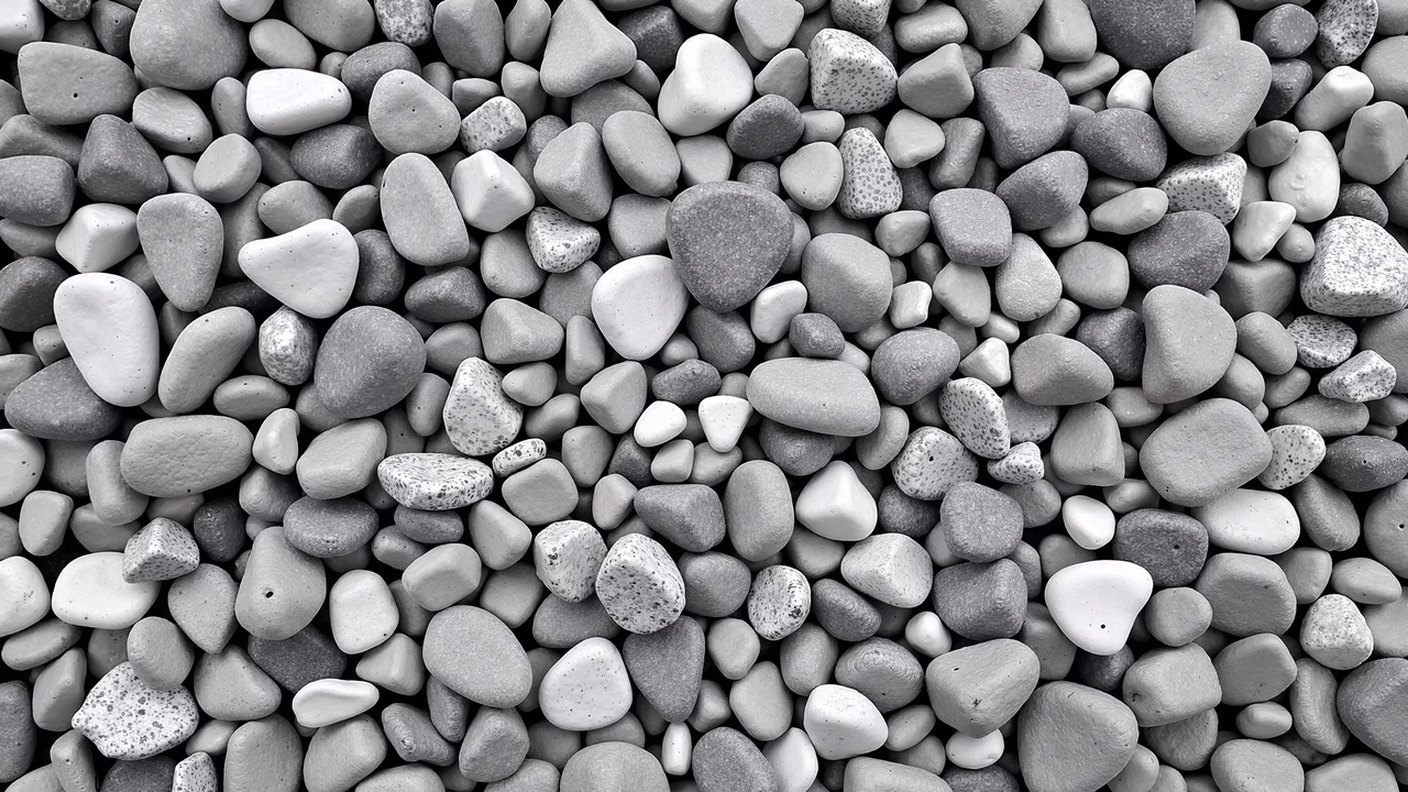 Monochrome stone mosaic