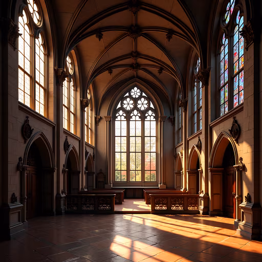 Sunlit Gothic Chapel