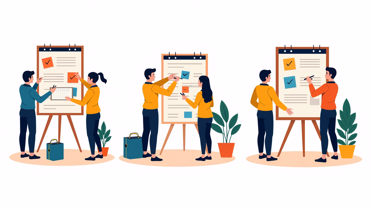 A dynamic team collaboration illustration showcasing creativity and teamwork.
