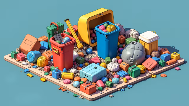 Trash Island Illustration