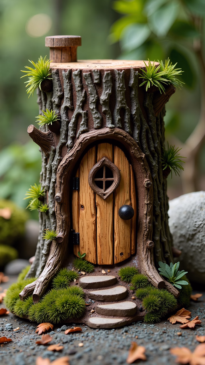 Whimsical treehouse in a lush forest setting, perfect for fantasy enthusiasts.