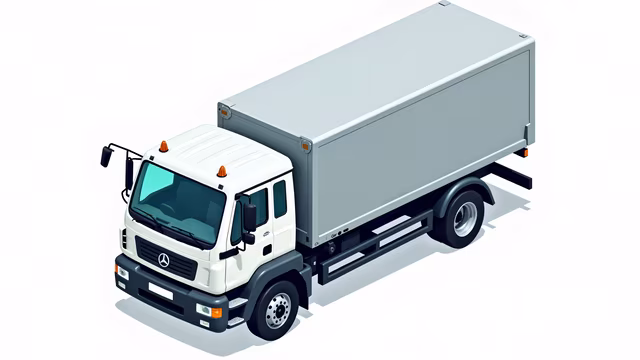 White Delivery Truck Illustration
