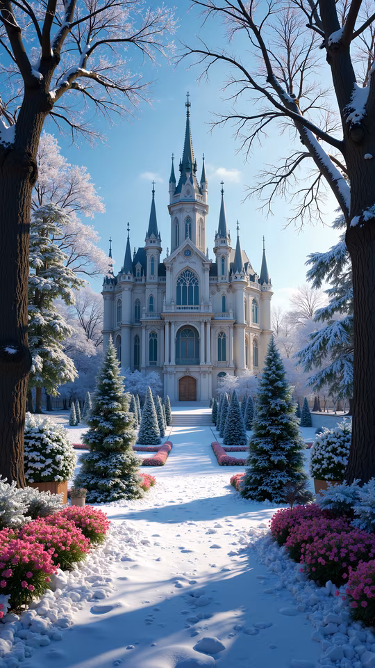 Winter Castle Illustration