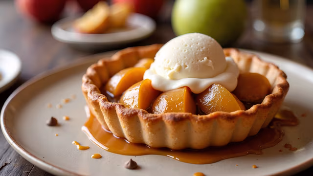 Apple Tart with Ice Cream
