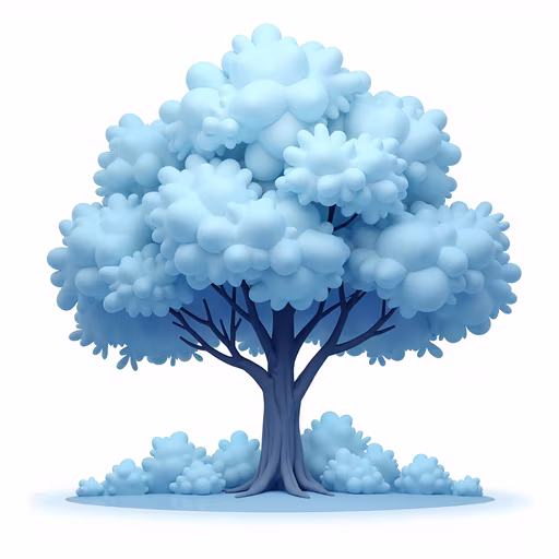Blue Tree Illustration