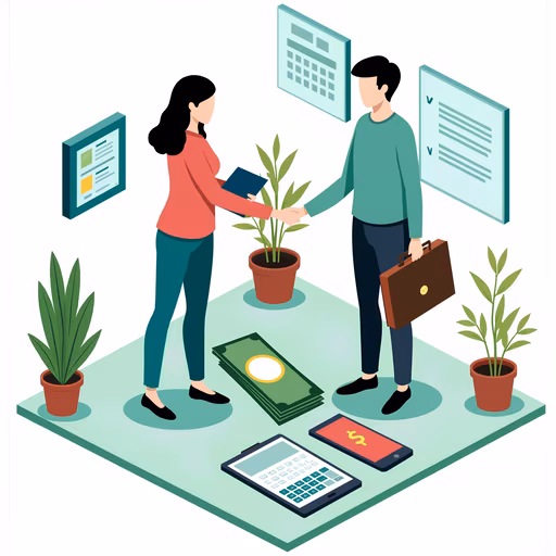 Business Handshake Illustration