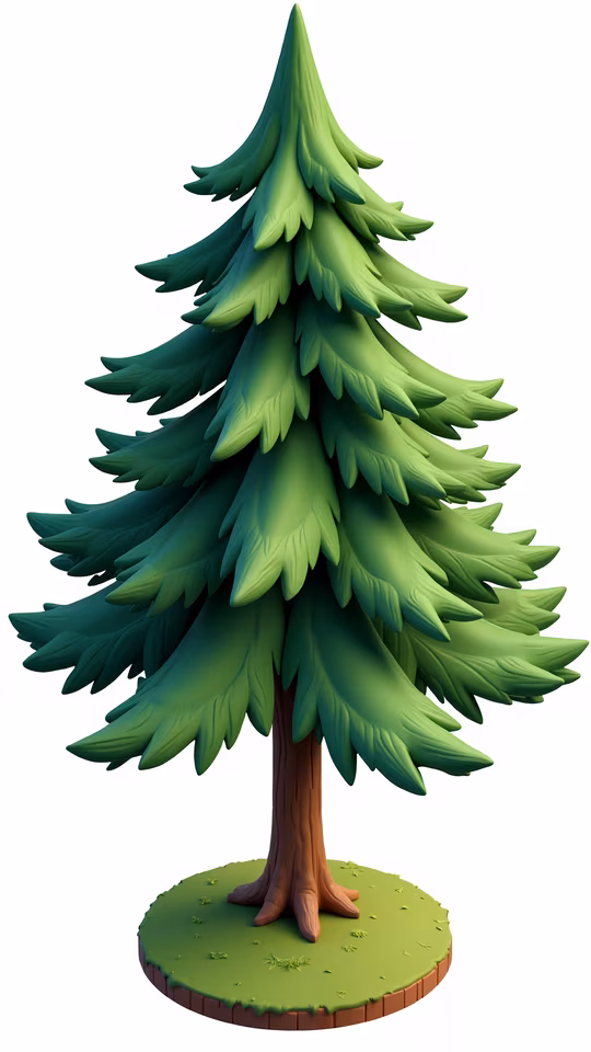 Cartoon Pine Tree