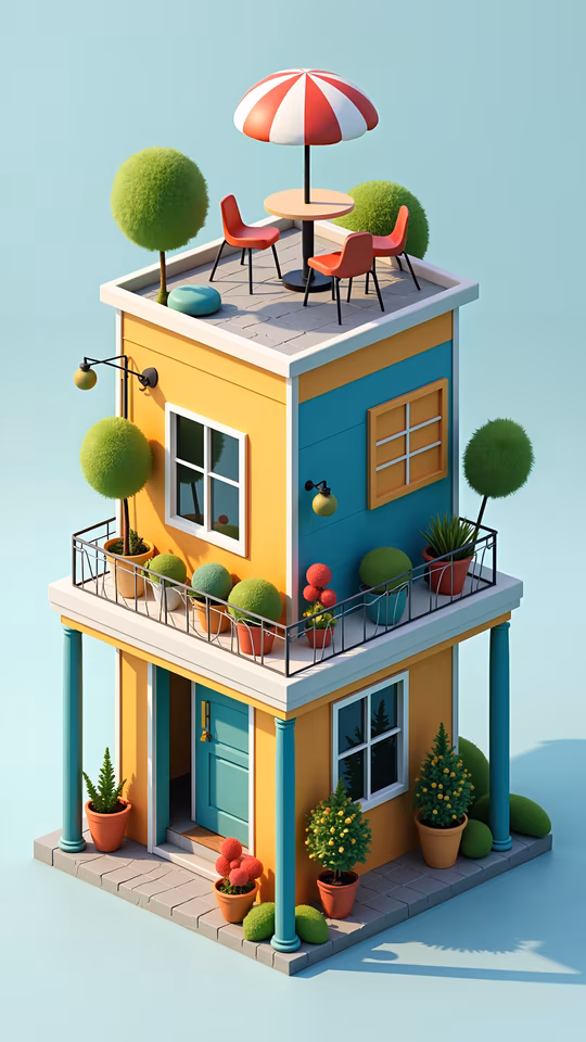Colorful House Illustration