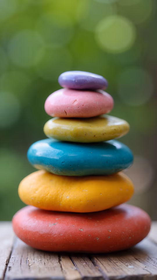 Colorful Stone Stack