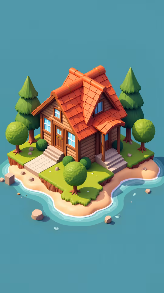Cozy Cabin Illustration