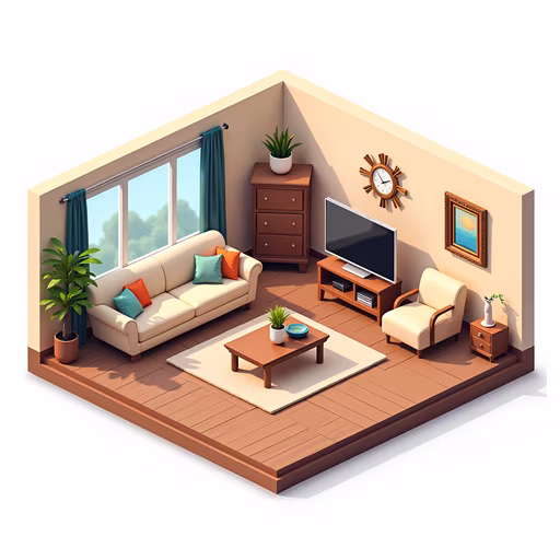 Cozy Living Room Illustration
