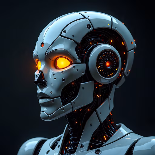 Cyborg Head Illustration