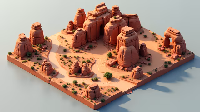 Desert Landscape Illustration