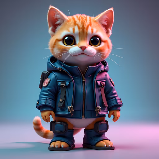 Fashionable Cat Illustration