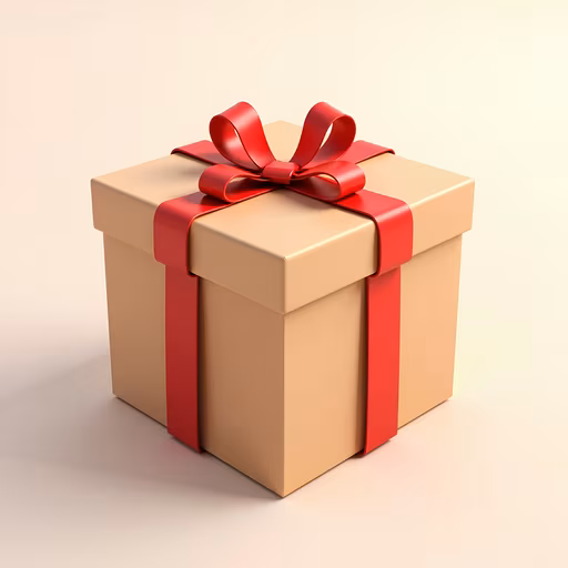 Gift Box with Red Bow