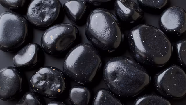 Glossy Black Pebbles