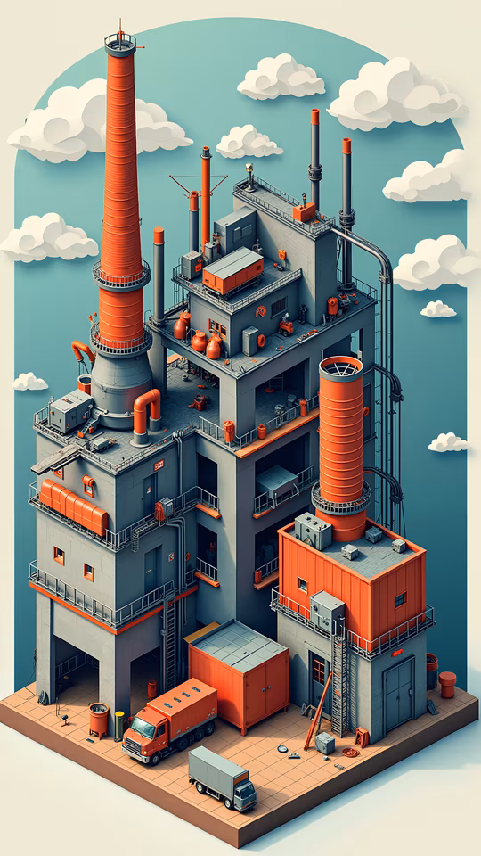 Industrial Factory Illustration