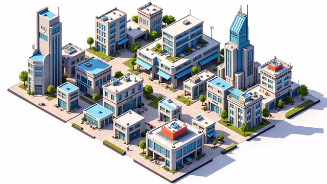 Isometric Cityscape Illustration