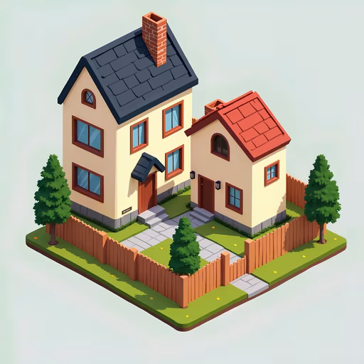 Isometric Houses Illustration