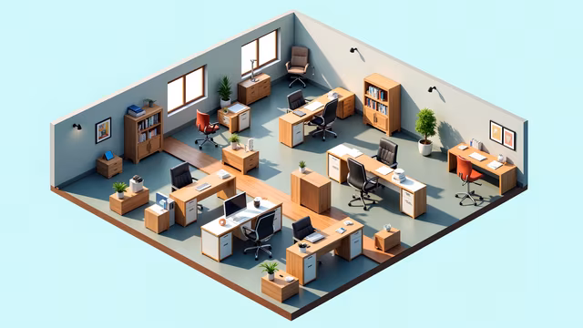 Isometric Office Interior