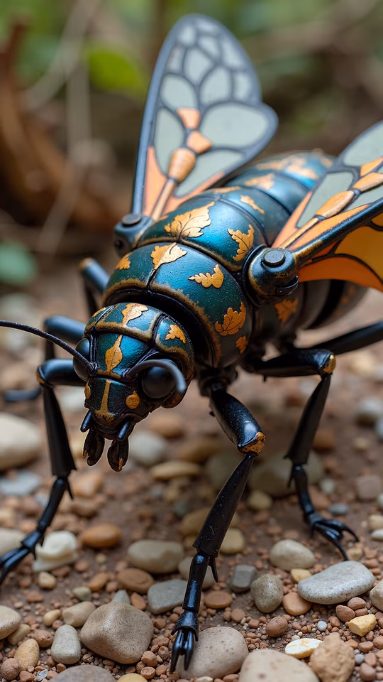 Metallic Cicada Illustration