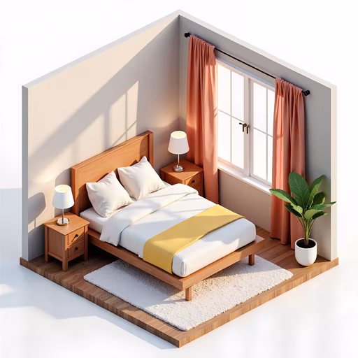 Minimalist Bedroom Illustration