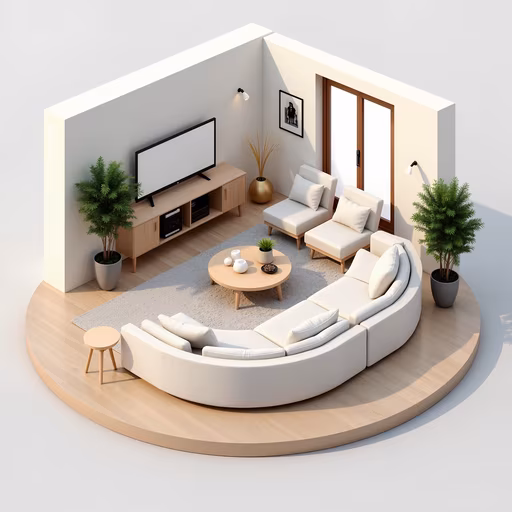 Minimalist Living Room Illustration