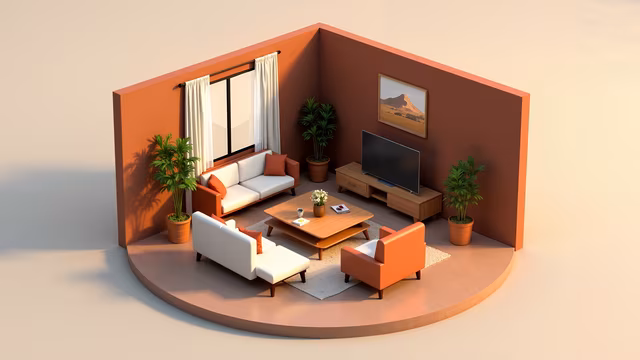 Modern Living Room Illustration