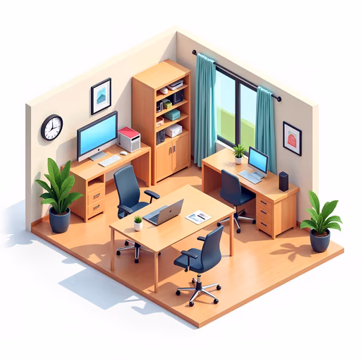 Modern Office Space Illustration