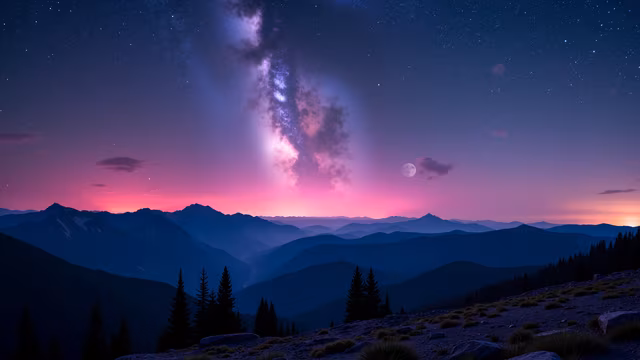 Mountain Night Sky