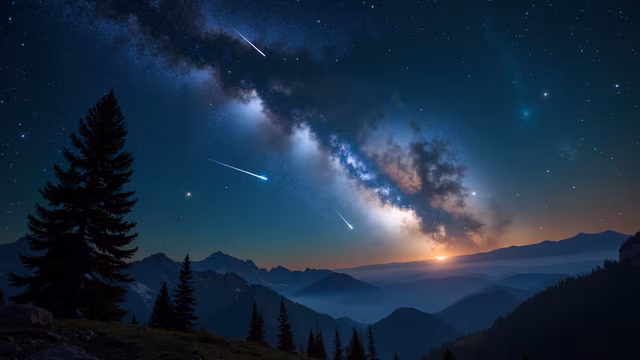Mountain Night Sky