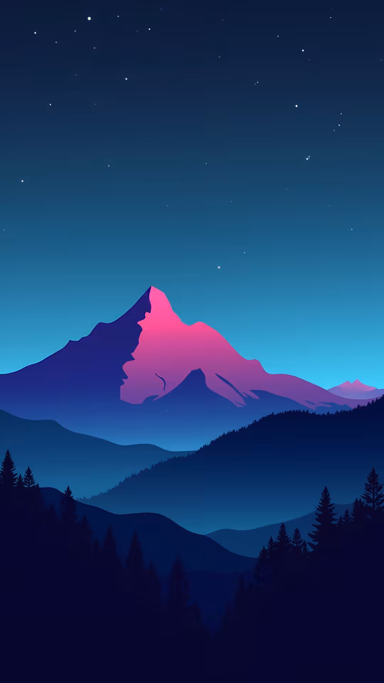 Mountain Silhouette Illustration