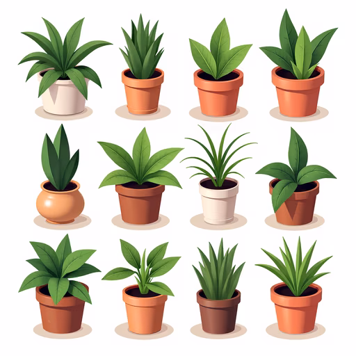 Plants in Clay Pots