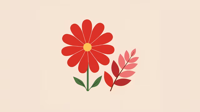 Red Flower Illustration