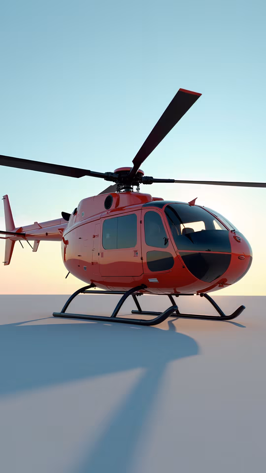 Red Helicopter Illustration