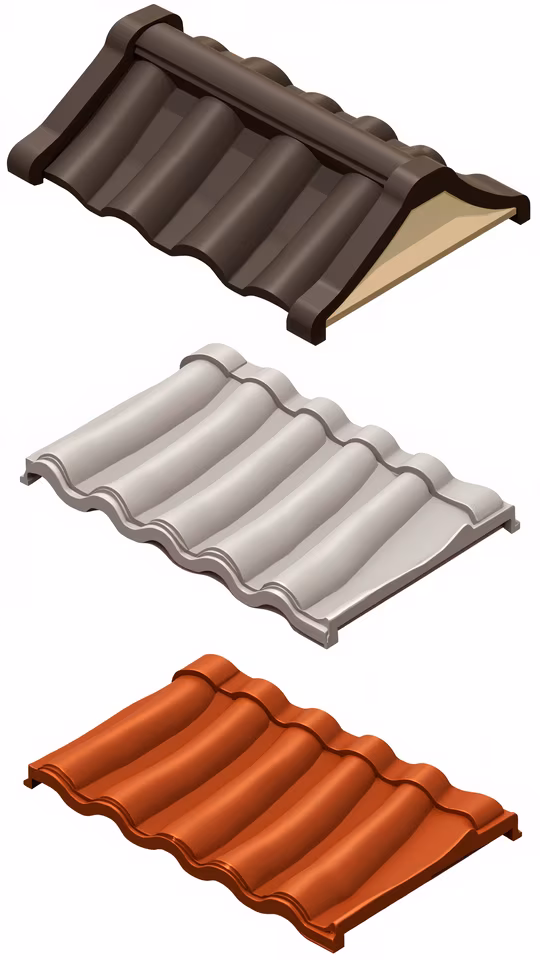 Roof Tiles Illustration