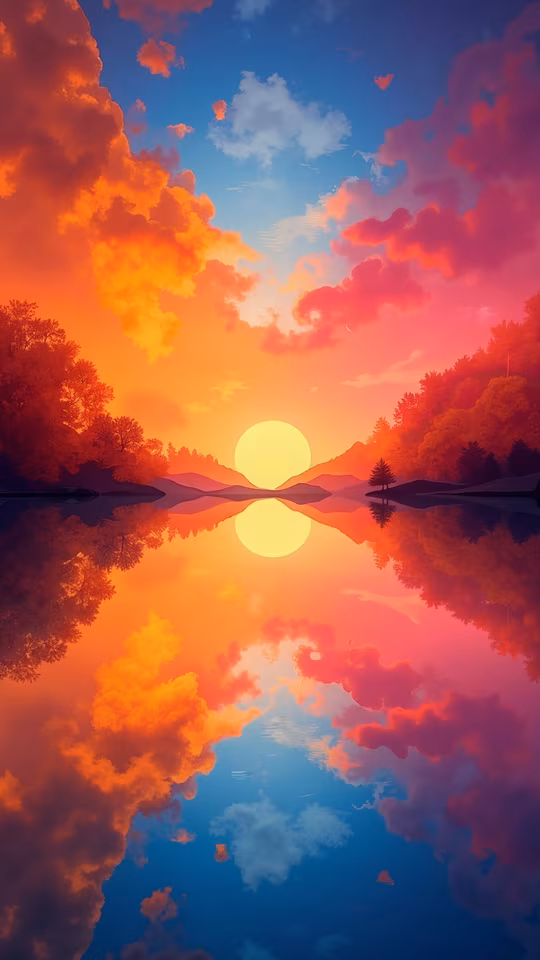 Serene Sunset Reflection