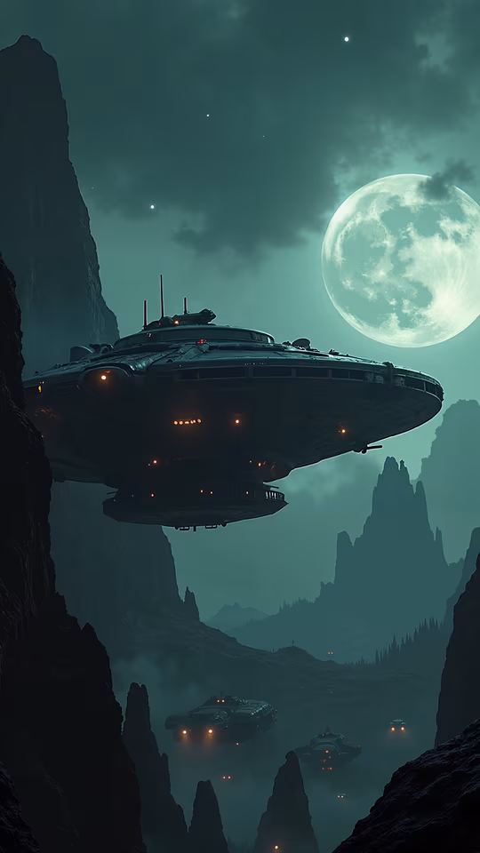 Spacecraft Landing Illustration