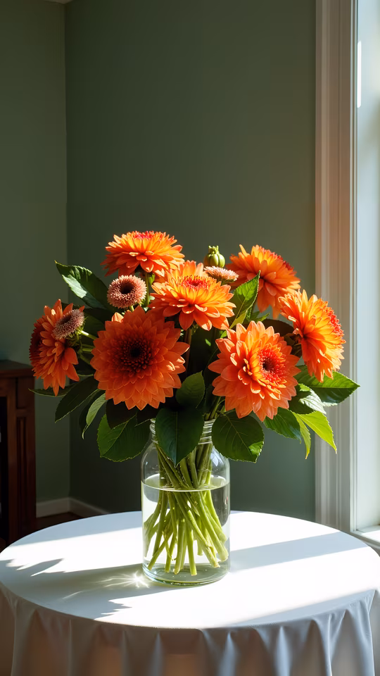 Sunlit Dahlia Bouquet